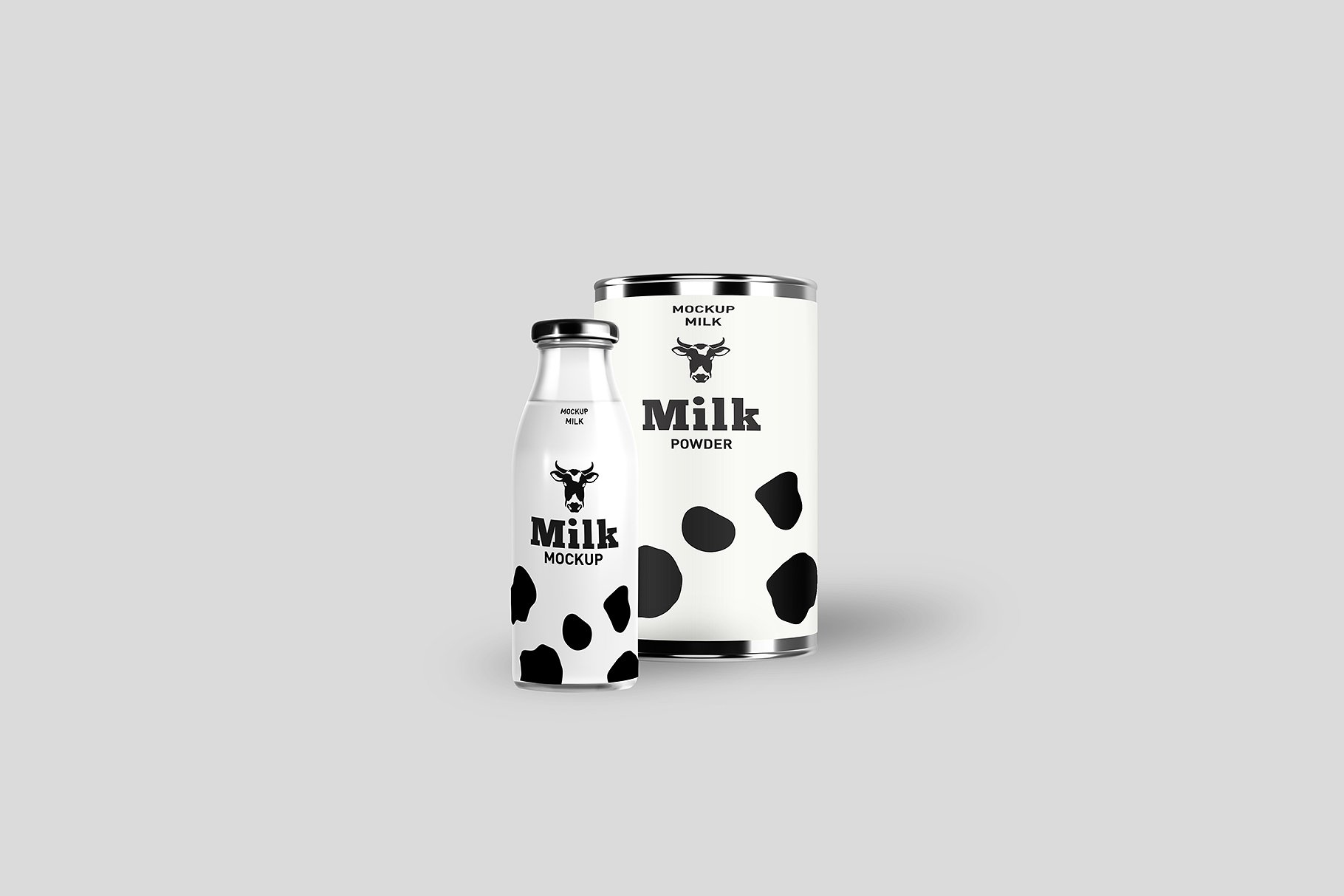 牛奶酸奶瓶包装样机展示模型mockups插图3