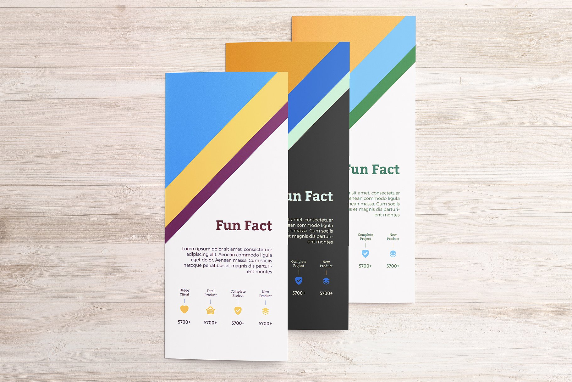 三折宣传传单手册样机模板 Letter-fold brochure Mockups v.3插图(7)