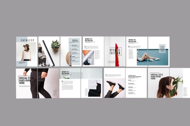 极简主义设计风格时尚行业宣传画册设计模板 Minimal Brochure Template插图(5)