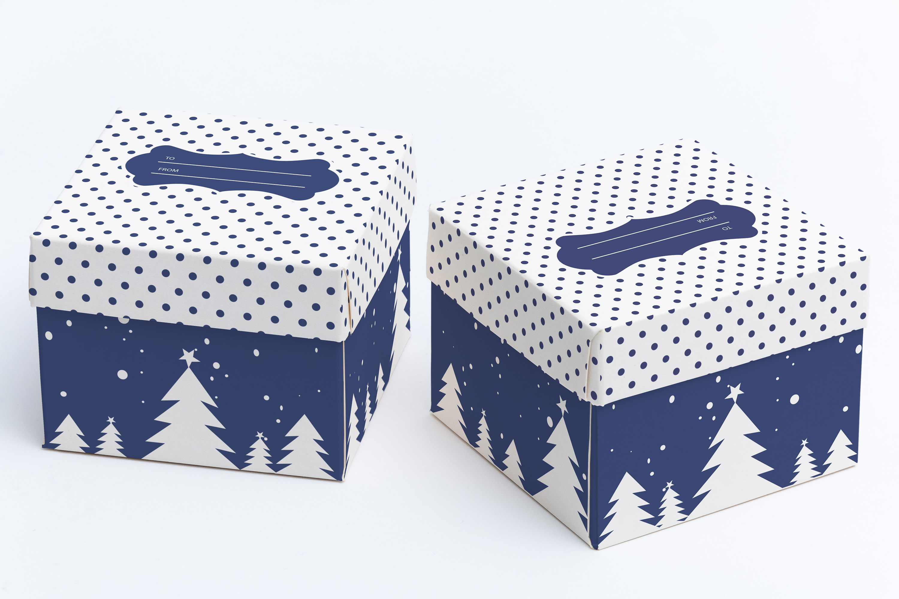 立方体礼品盒外观设计模板03 Cube Gift Box Mockup 03