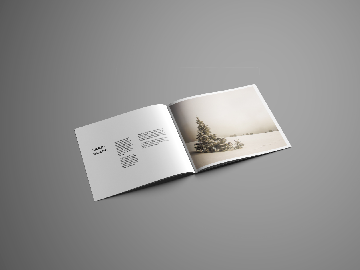 方形宣传册内页印刷效果图样机PSD模板 Square Brochure Mockup PSD插图(5)