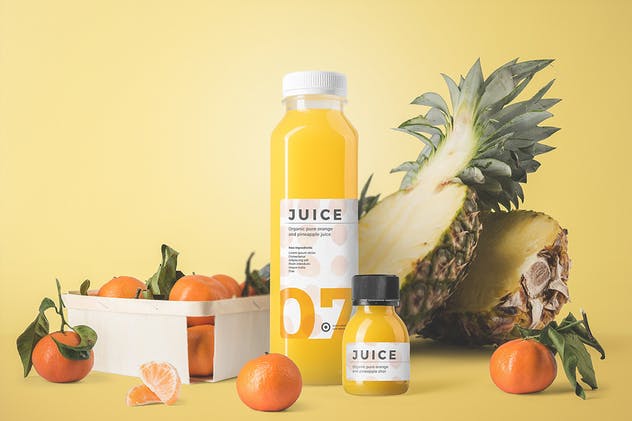 果汁瓶罐包装样机 Juice Bottle Mockups插图(3)