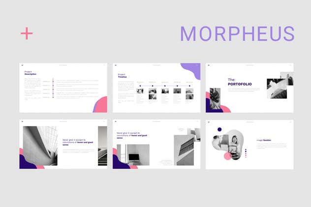 极简主义风格业务/产品/项目介绍Google Slides幻灯片模板 Morpheus Google Slides插图(3)