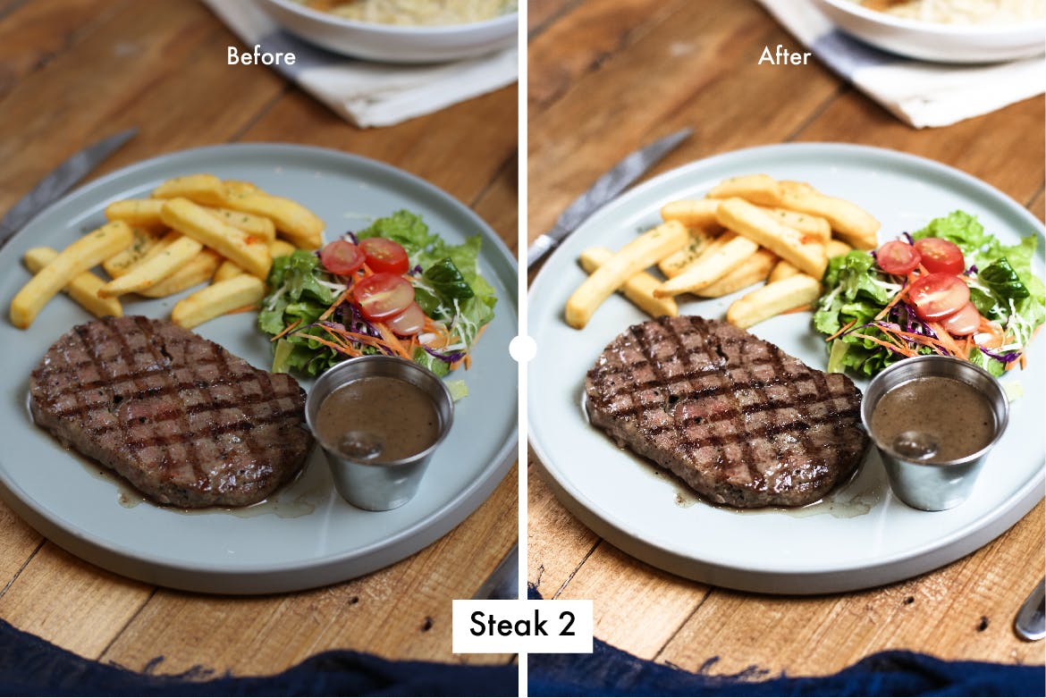 西餐美食摄影后期处理LR预设 6 Lightroom Preset for Steak插图(2)