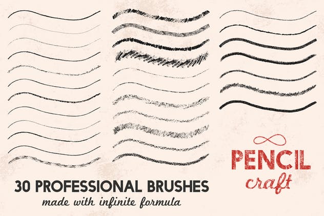 铅笔数码绘画AI画笔笔刷 Pencilcraft Brushes for Adobe Illustrator插图5
