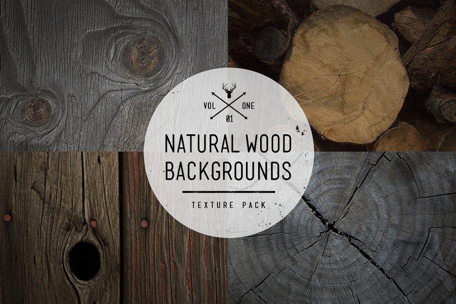 自然木材木纹图案纹理 Natural Wood Texture Pack插图