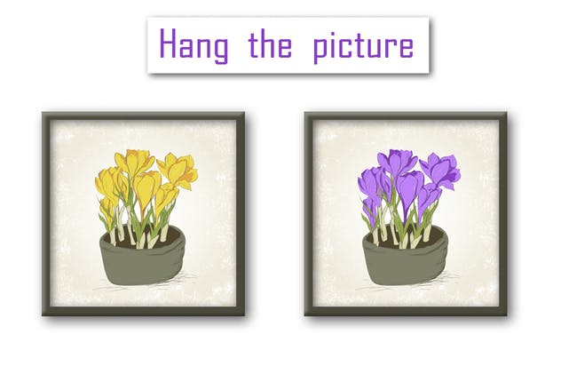 春天藏红花水彩插画设计素材 Crocus. Spring Flowers collection插图(5)