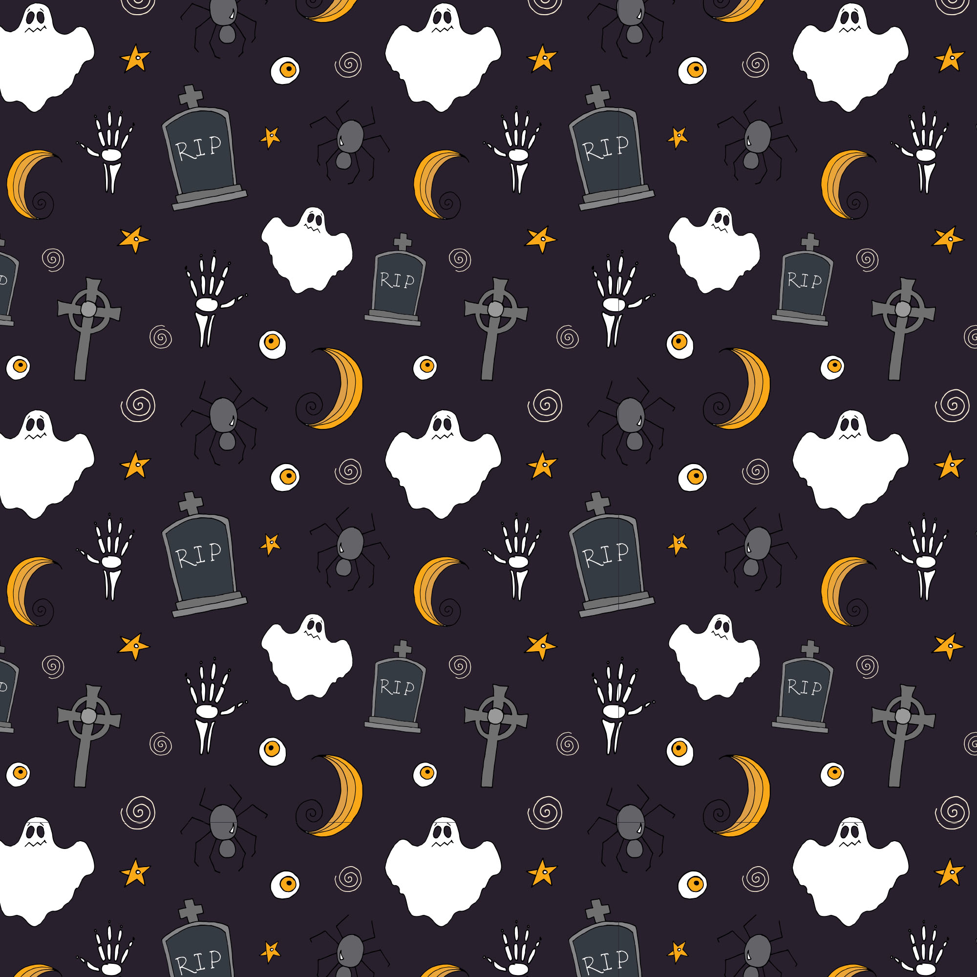 万圣节主题元素矢量图案素材v2 Halloween Vector Elements & Patterns – Part II插图(2)