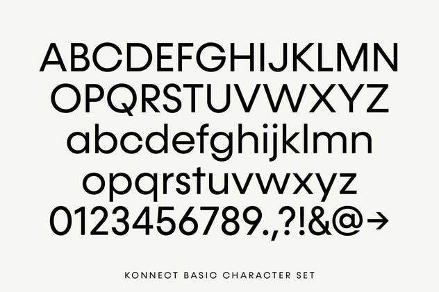 高品质几何无衬线字体家族[18种字体样式] Konnect Font Family插图6