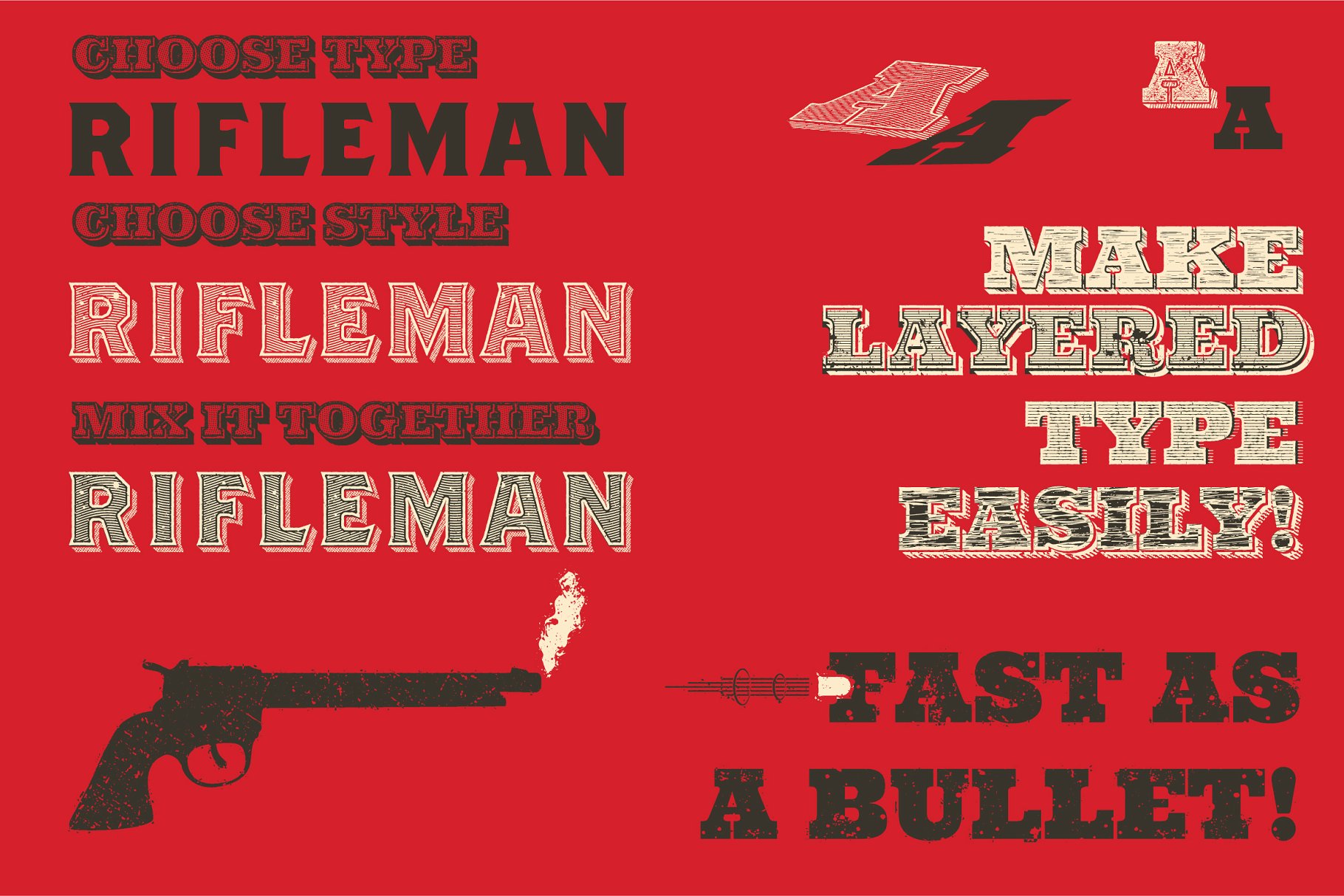复古西部牛仔电影风格AI图层样式 Western Typography Saloon插图(3)