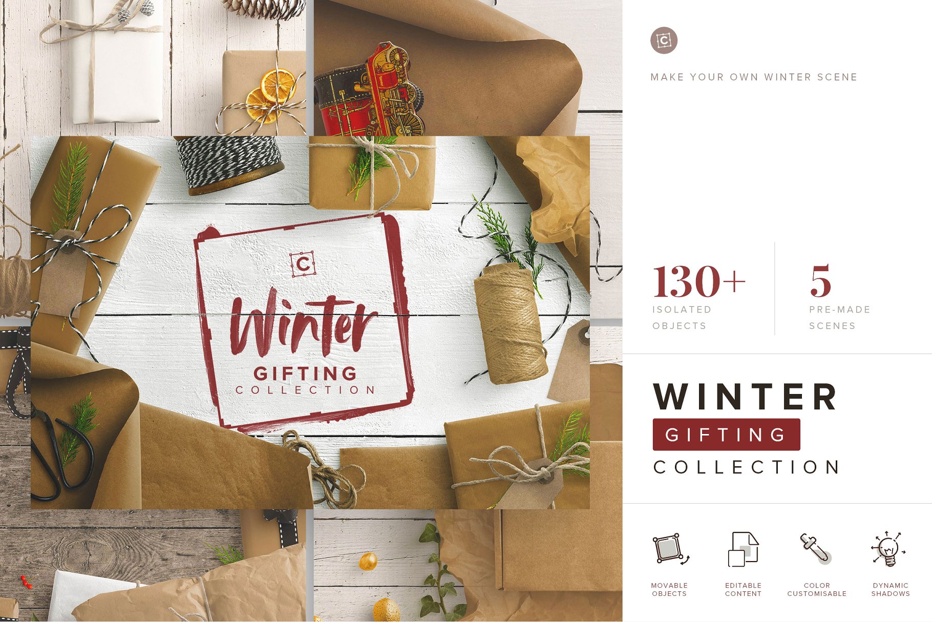 冬日节日礼品主题设计物料素材合集[3.15G] Winter Gifting Collection – CS插图