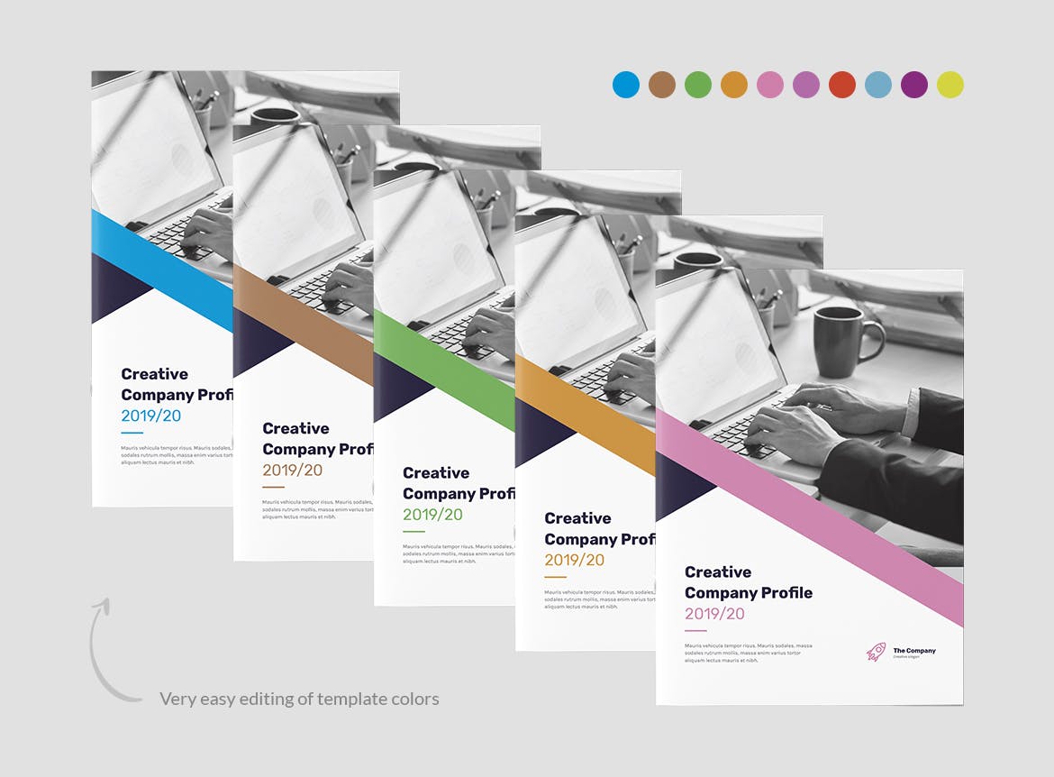创意多用途竖版设计风格企业公司画册排版设计模板 Creative Multipurpose Company Profile插图14