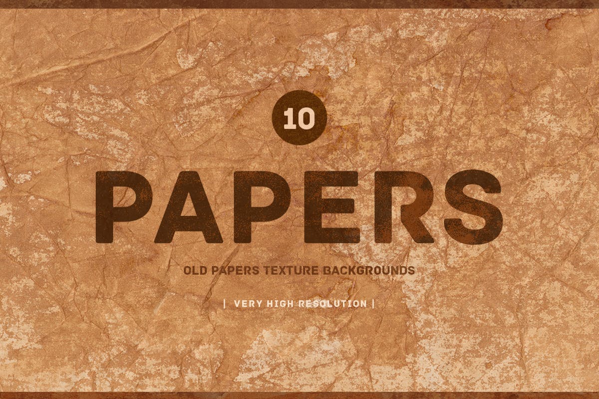 老旧复古纸张纹理背景套装v1 Old Papers  Texture Backgrounds V01插图
