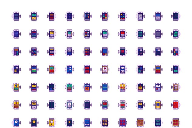 400枚用户界面UI设计图标集v1 Prettycons – 400 User Interface Mobile Icons Vol.1插图(4)