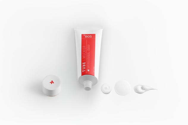 美容化妆品软管包装样机 Cosmetic Tube Packaging Mockup插图11