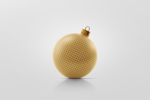 圣诞装饰球样机 Christmas Ball Mockup with Material Options插图10