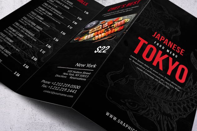 日式餐厅寿司刺身餐厅菜单设计PSD模板 Japanee Menu Bundle A4 & US Letter插图(6)