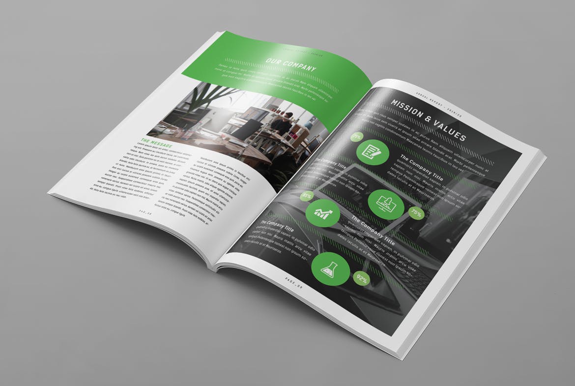 2019-2020企业年度报告/年报INDD设计模板 Annual Report插图(5)