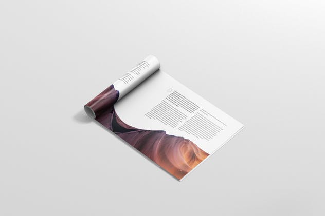 美国信纸规格杂志排版设计样机模板 Magazine Mockup – US Letter Landscape插图(11)