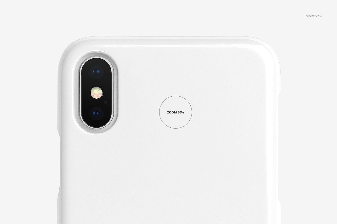 逼真的iPhone X塑料材质手机壳样机展示模型mockups插图(10)