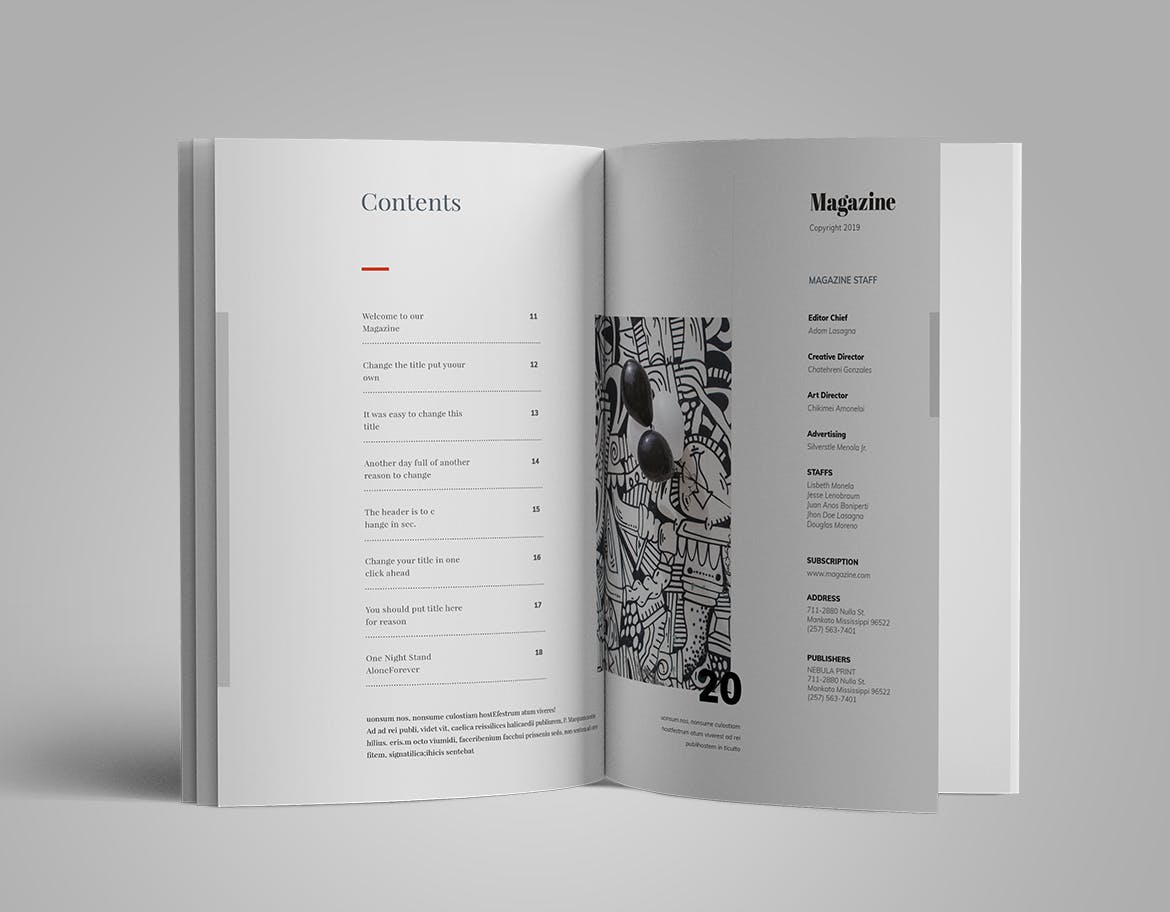 通用性现代版式设计时尚杂志设计模板 Indesign Magazine Template插图(1)