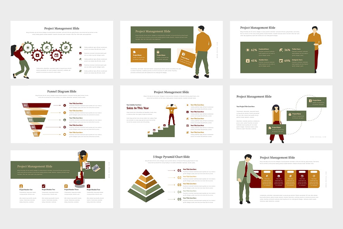 市场分析/市场调研报告PPT模板下载 Rozua : Vector Infographic Business Powerpoint插图5