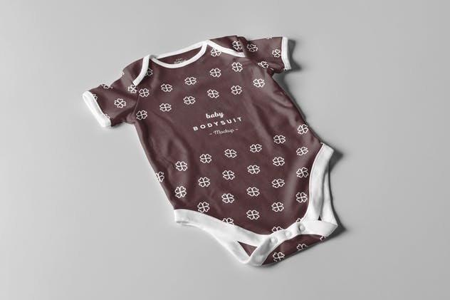 婴儿连体衣服装样机 Baby Bodysuit Mock-up插图4