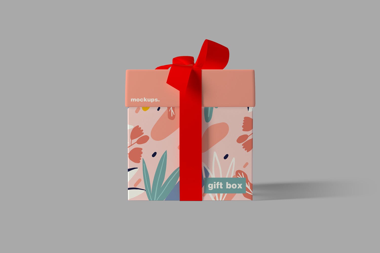 丝带捆绑礼品盒外观设计图样机 Gift Box Mockups插图1