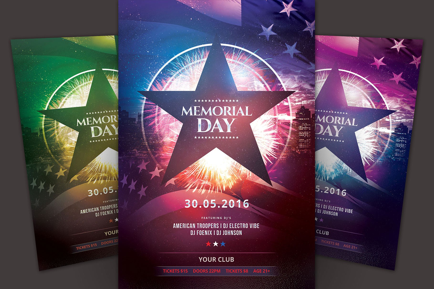 美国阵亡士兵纪念日传单模板 Memorial Day Flyer Template插图 美国阵亡士兵纪念日传单模板 Memorial Day Flyer Template插图