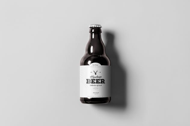 逼真啤酒木制箱子包装样机模板 Beer Mock-up 2插图(1)