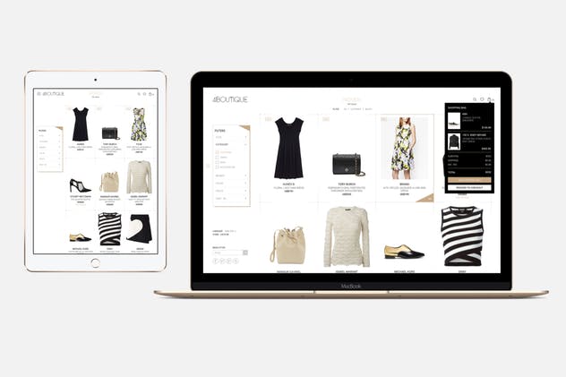 响应式电商网站UI套件UI模板 4Boutique – A Responsive Ecommerce Web UI KIT插图(5)