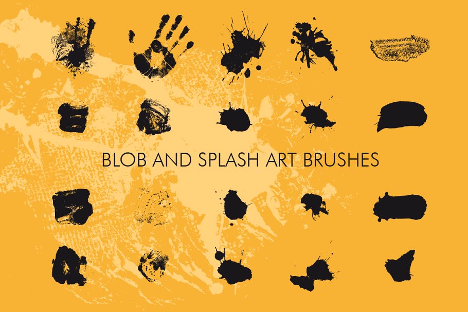 60款飞溅、笔画&污迹笔墨AI笔刷 60 Messy Illustrator Brushes插图1