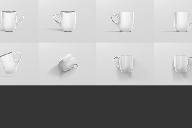 圆形光泽马克杯外观设计样机 Mug Mockup – Rounded插图(12)