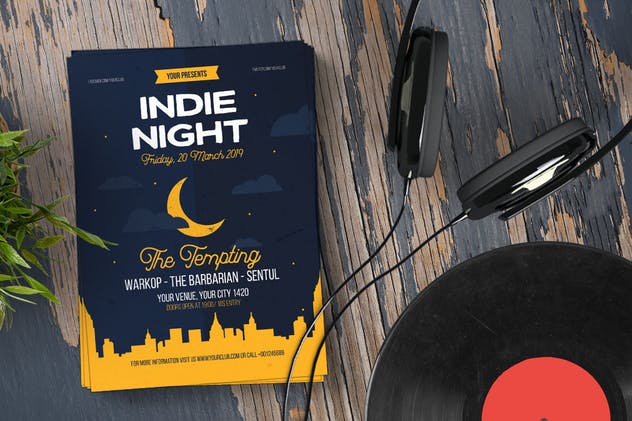 独立游戏之夜活动海报设计模板 Indie Night插图(2)
