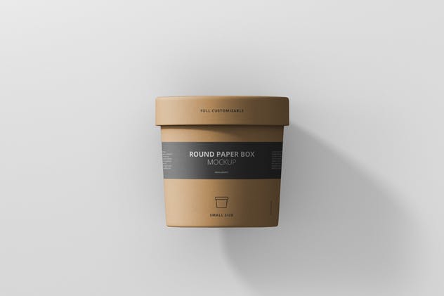 茶叶/咖啡小规格纸筒包装设计样机模板 Paper Box Mockup Round – Small Size插图(8)