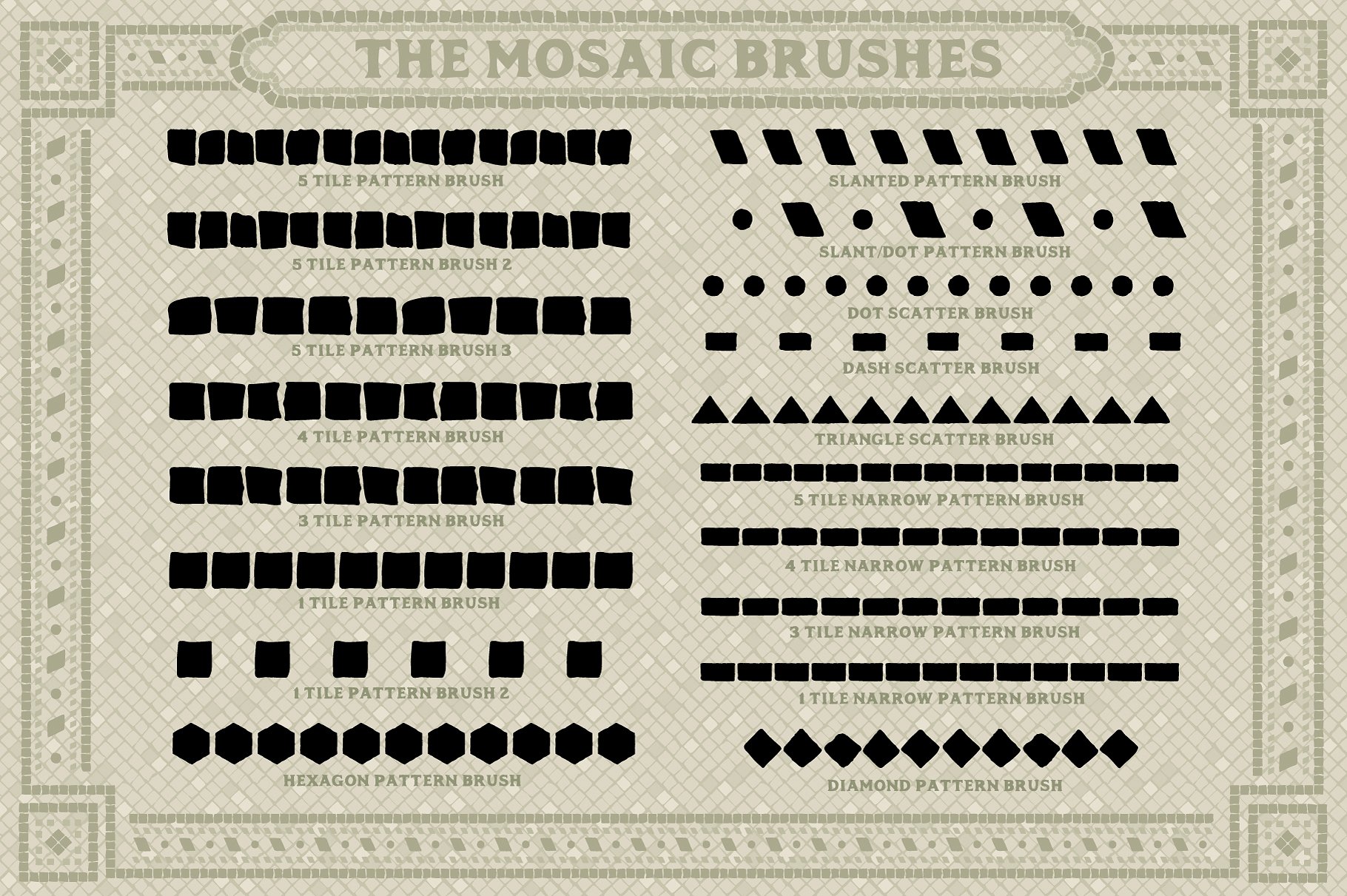 马赛克画笔笔刷与图案纹理 Mosaic Maker – Brushes & Patterns插图(5)