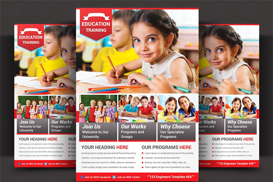 日托幼儿园宣传传单模板合集 Daycare Flyer Bundle插图(2)