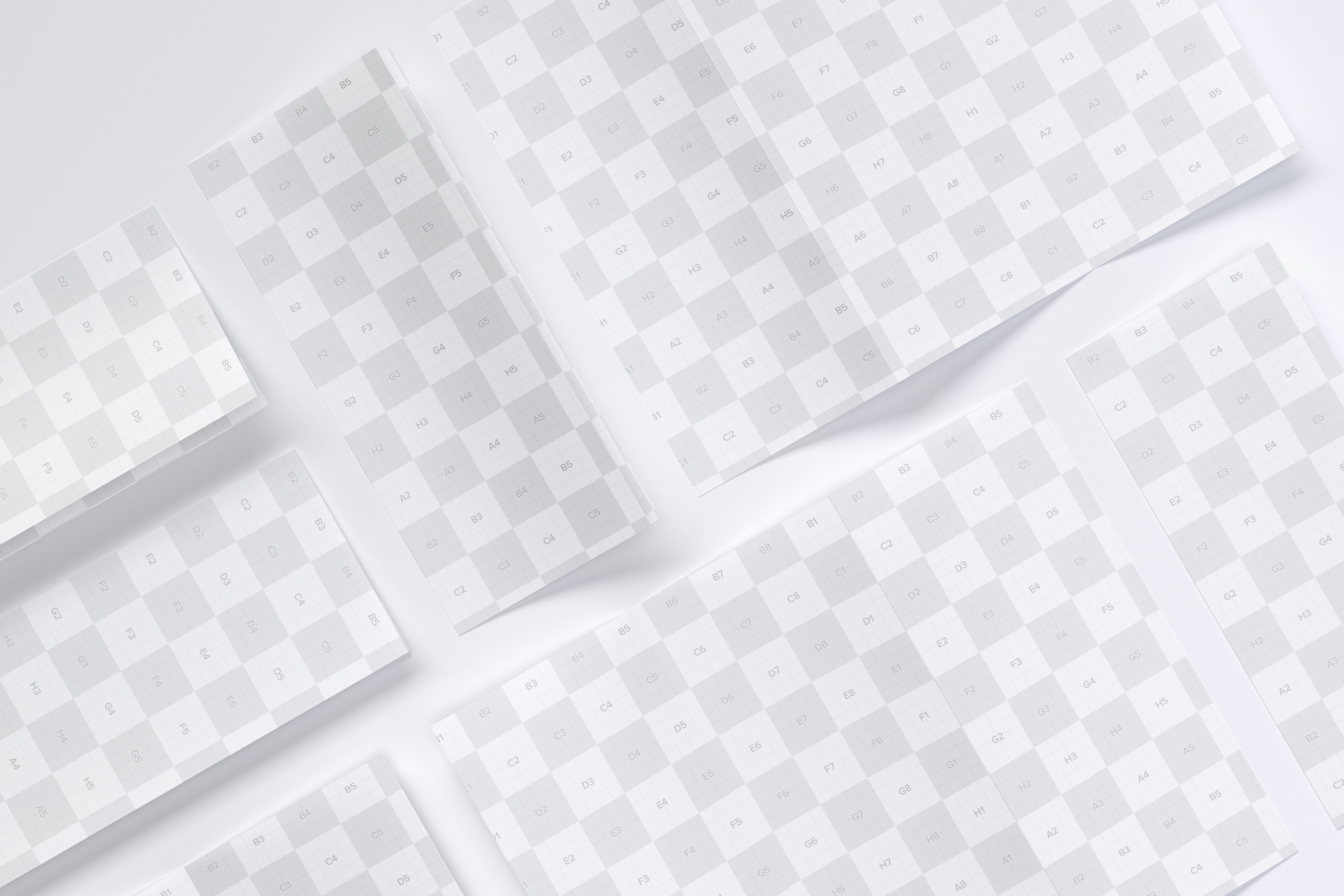 信纸规格三折页折叠小册子传单设计效果图样机05 Letter Z Fold Brochure Mockup 05插图2