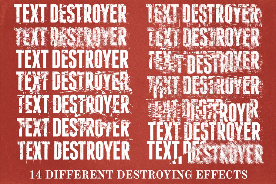 毁灭破坏风格图层样式 Text Destroyer插图1