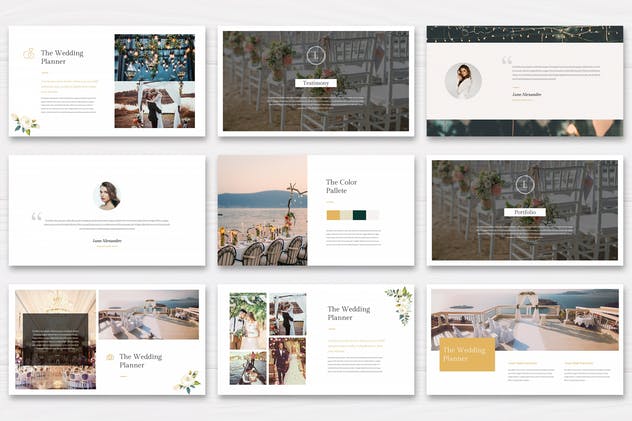 婚礼策划服务品牌Google Slides幻灯片模板 Luci – Wedding Planner Google Slides插图3