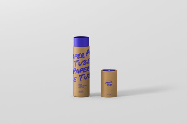 中小尺寸纸筒包装样机 Paper Tube Mockup – Slim Medium Size插图(4)