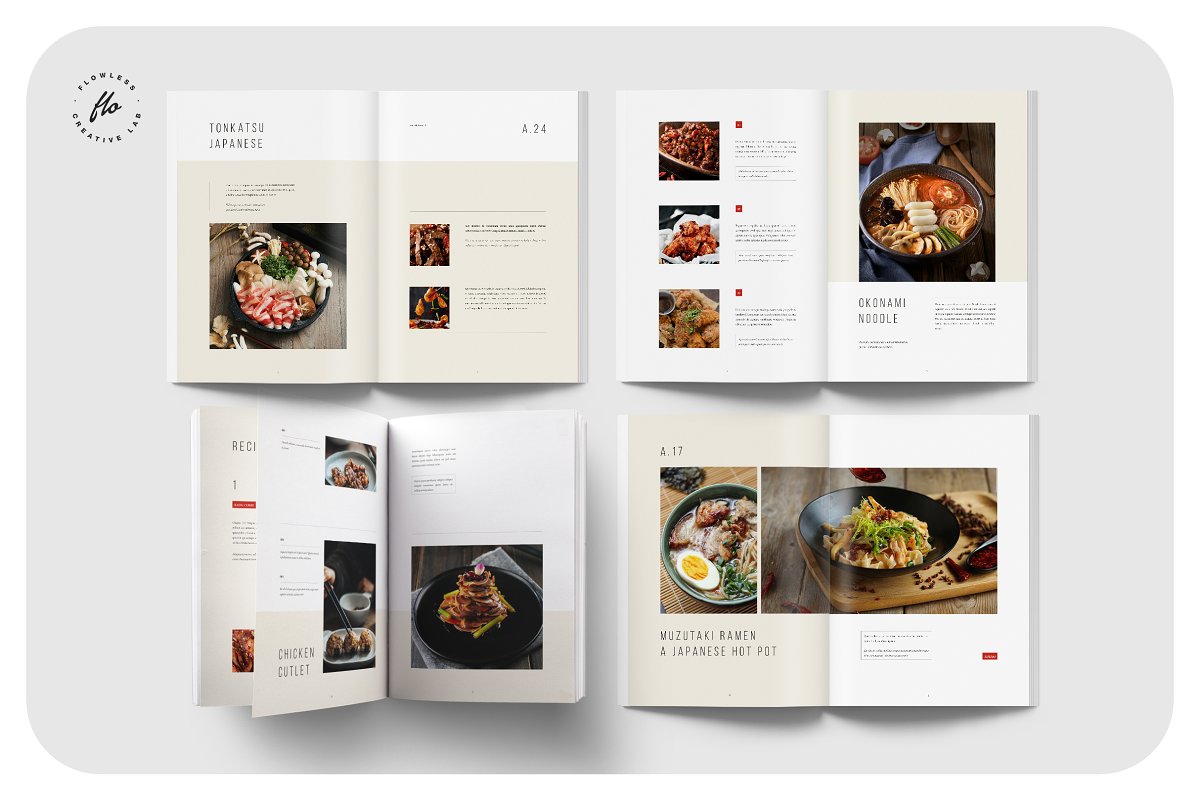ARASHU食品杂志食谱菜单设计模板插图(1)