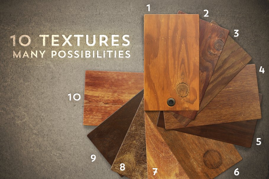 10款真实木纹纹理v3 10 Wood Textures – Set 3插图(1)