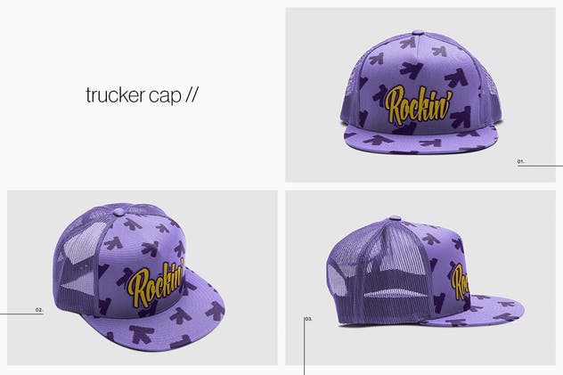 休闲棒球帽子系列样机 Cap Collection Mockup插图2