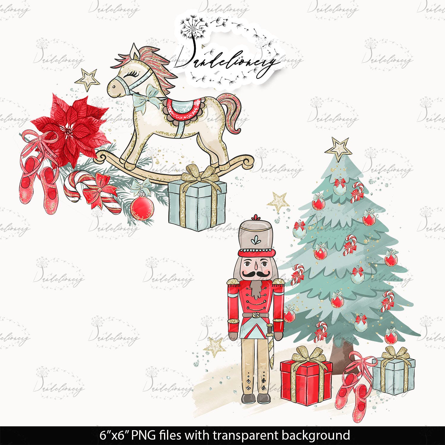 圣诞节胡桃夹子矢量手绘设计素材 Christmas Nutcracker design插图2