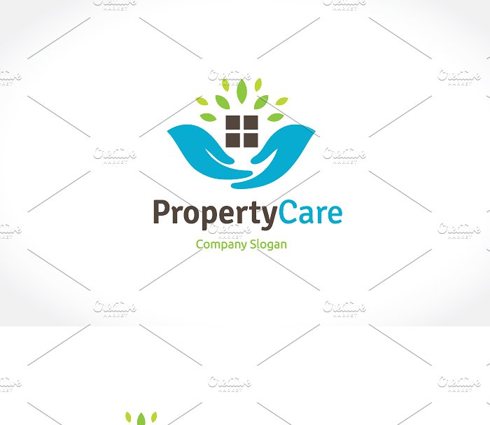 企业简易Logo展示模板  Property Care插图(1)