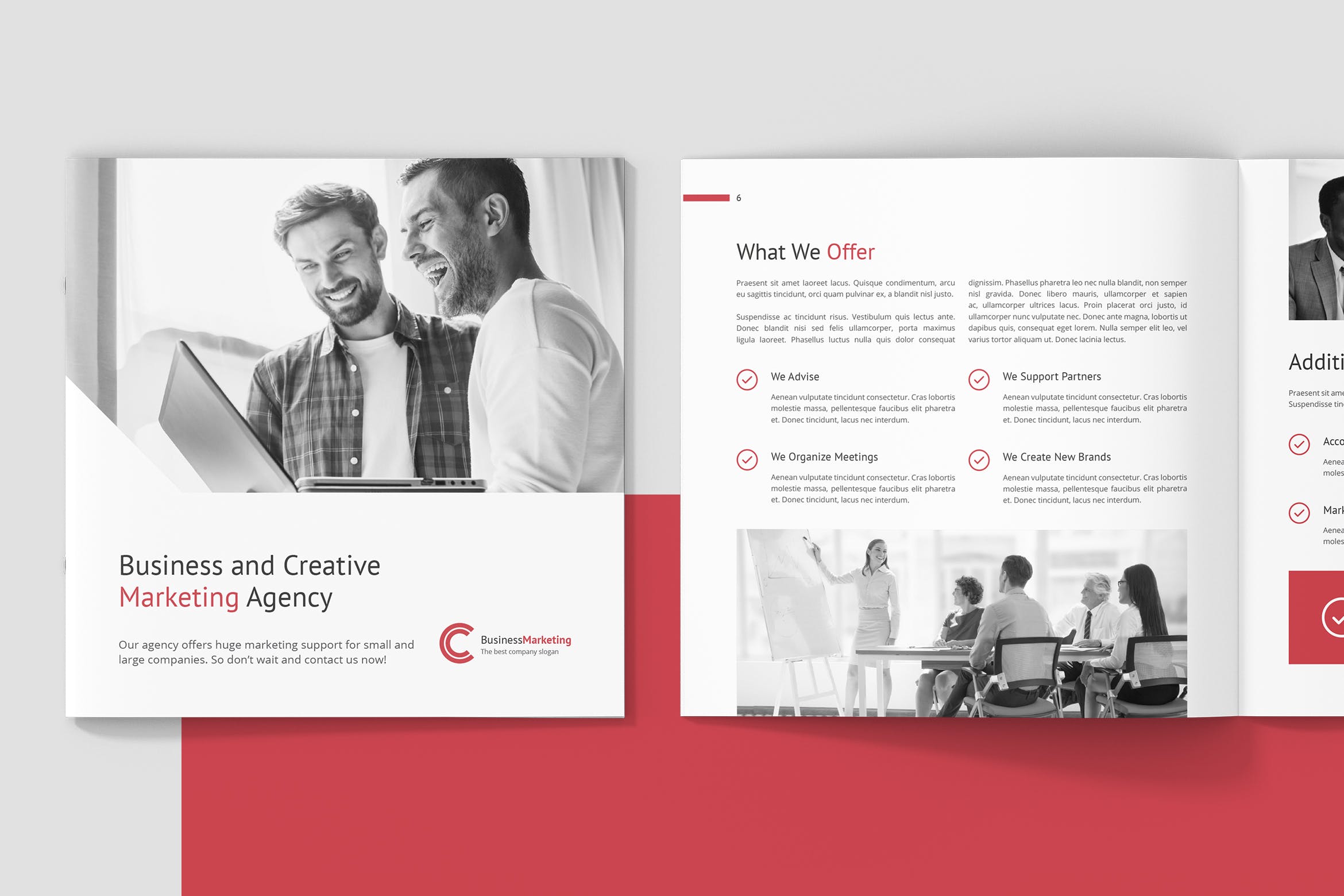 方形企业宣传画册/年度报告设计模板 Business Marketing – Company Profile Square插图