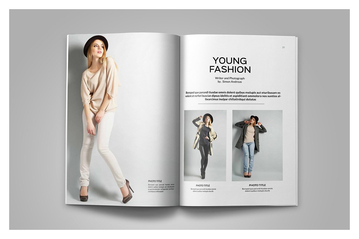 时尚简易时尚大图杂志（画册）模板插图(12)