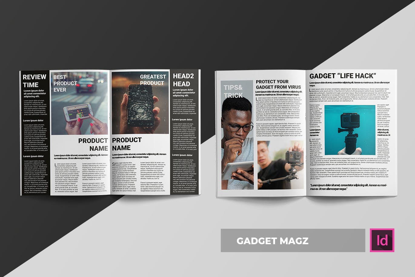信息科技类杂志设计模板 Gadget | Magazine Template插图(3)