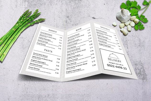 极简主义优雅西餐厅菜单设计模板套装 Minimal Elegant Menu Big Bundle插图(3)